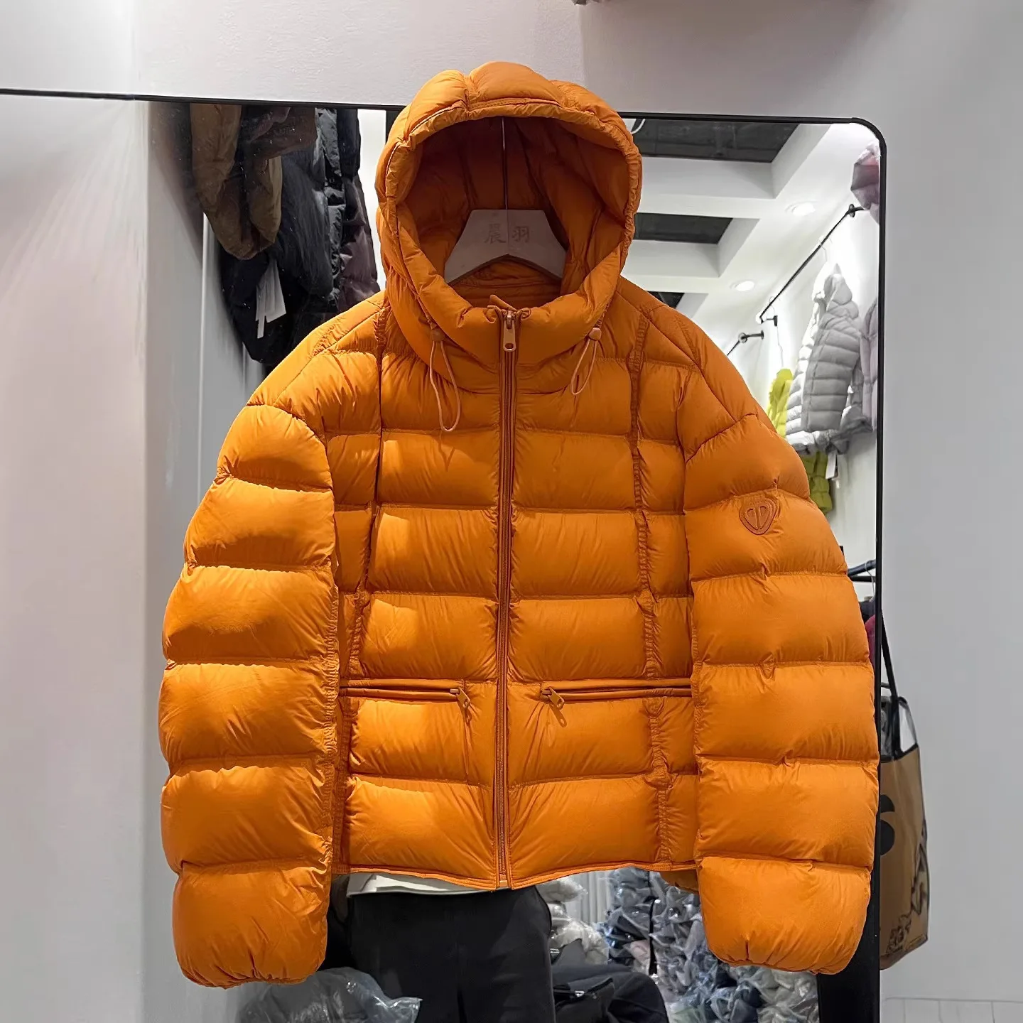 

New White Duck Down High-end Jacket Short Style Hooded Thickened Pork Rib Down Jacket for Women Winter Hooded Outwear