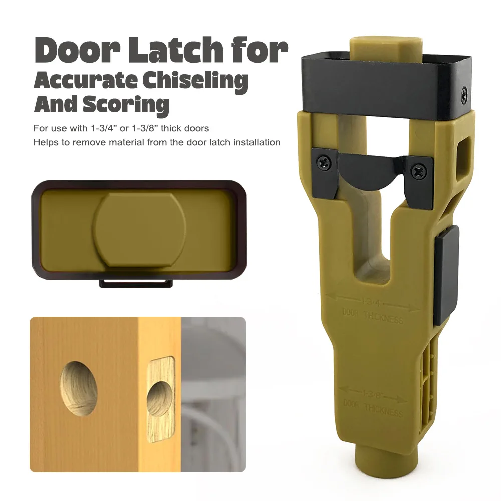 Door Latch Mortise Tool Installation Kit Helps Remove Material Installation Door Latch Tool Use for 1-3/4