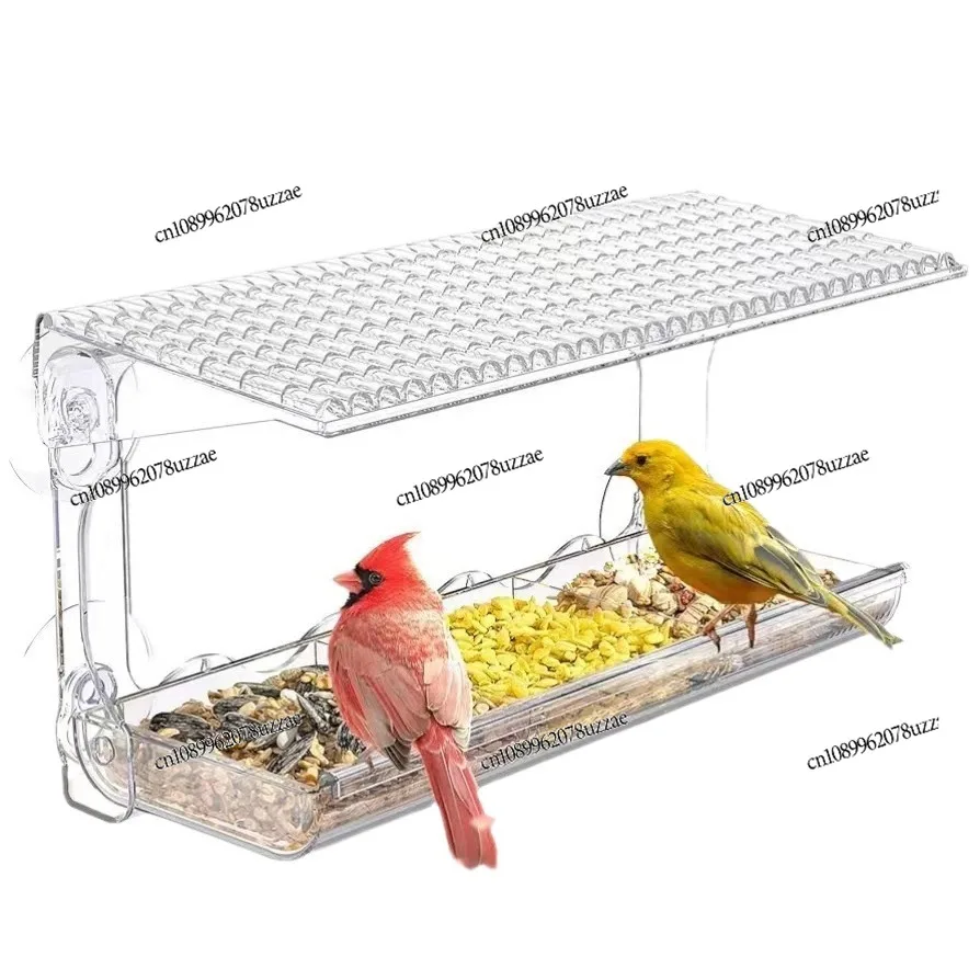 Outdoor Window Bird Feeder, Transparent Window Transparent Birdhouse Installation with Strong Suction Cup