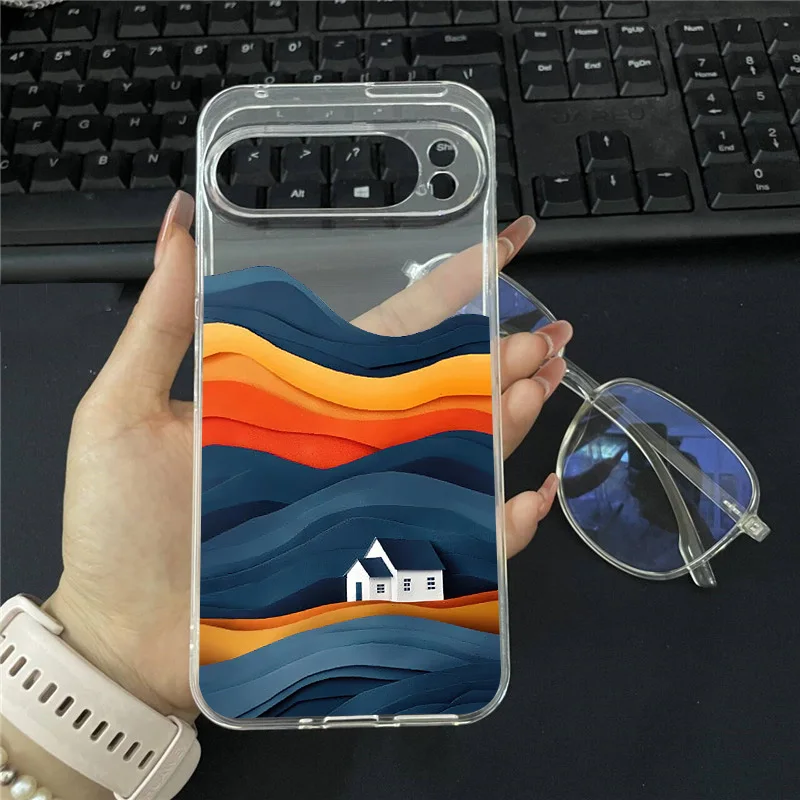 حافظة لهاتف جوجل بيكسل 10 برو XL 9 8A 8 Pro 7 6A 5G مشهد المناظر الطبيعية مقاوم للصدمات حقيبة غطاء من البولي يوريثان الناعم #5