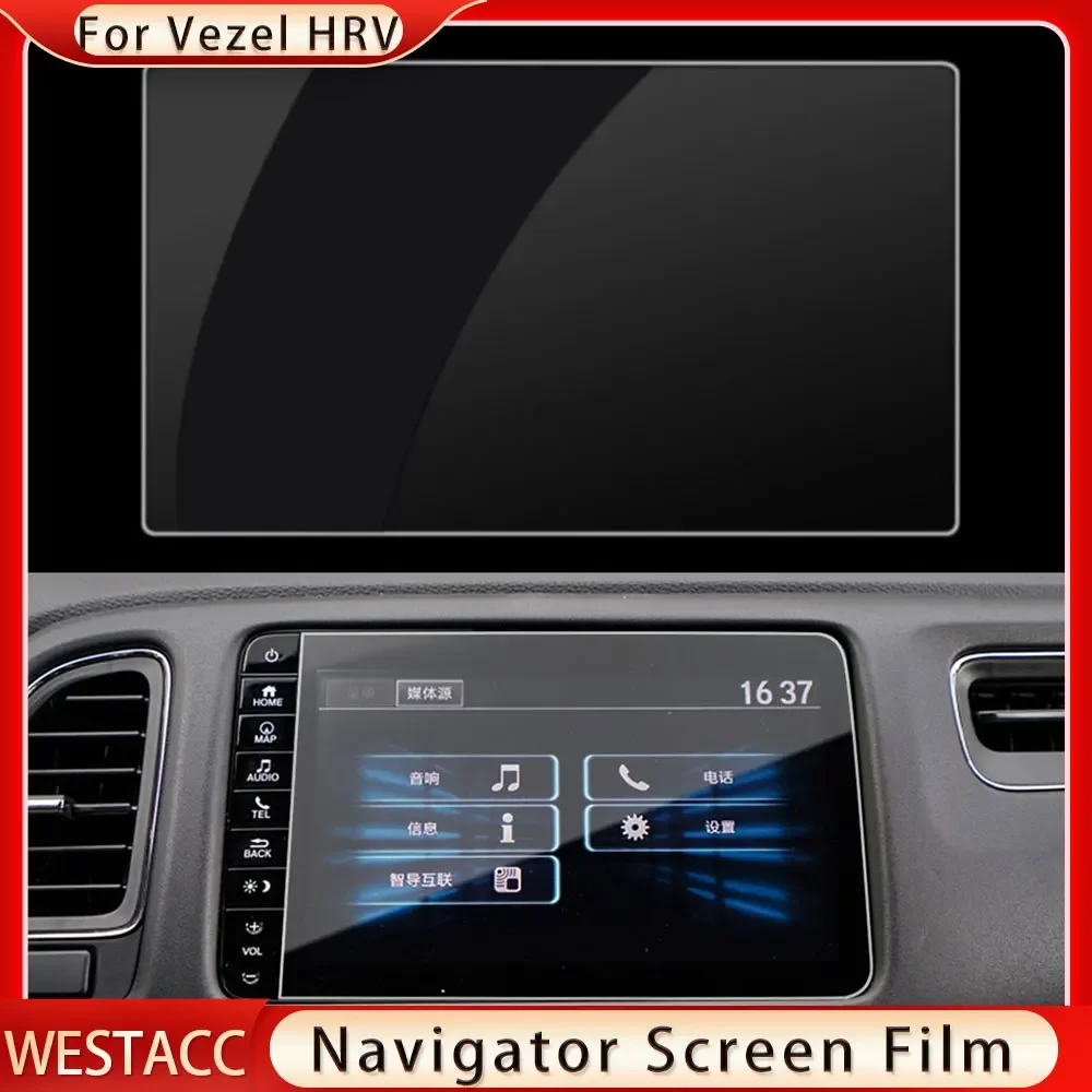 Car GPS Navigation Screen Protective Film Sticker for Honda HRV HR-V Vezel 2014 2015 2016 2017 2018 2019 2020 Accessories