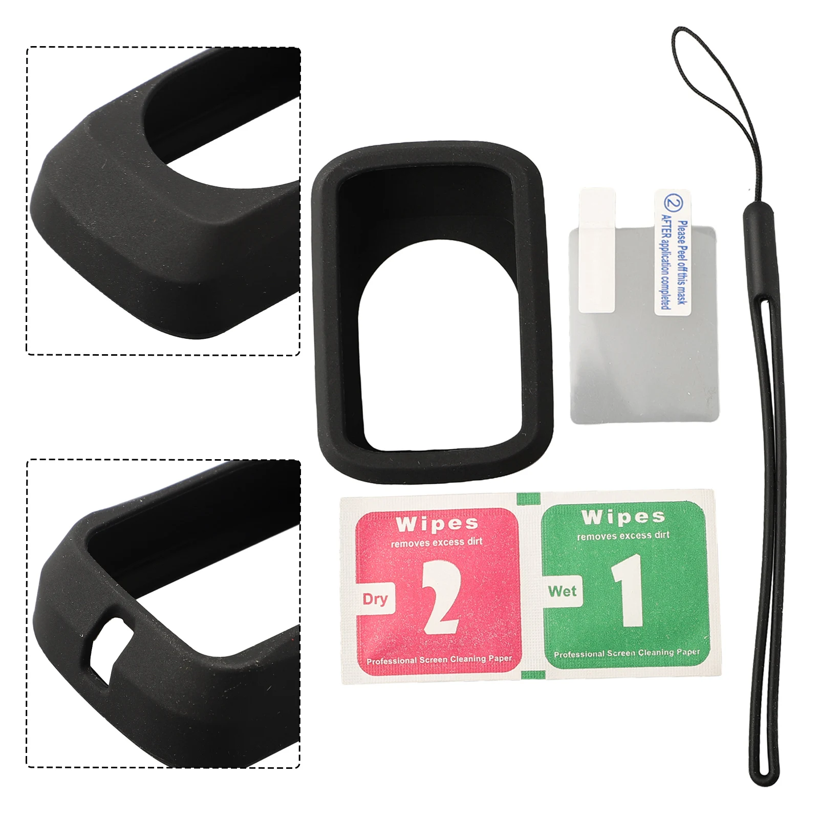 1 Set Silicone Case Display Protector For C206 Pro GPS Speedometer Bicycle Computer Case Protective Cover Film Bike Accessories