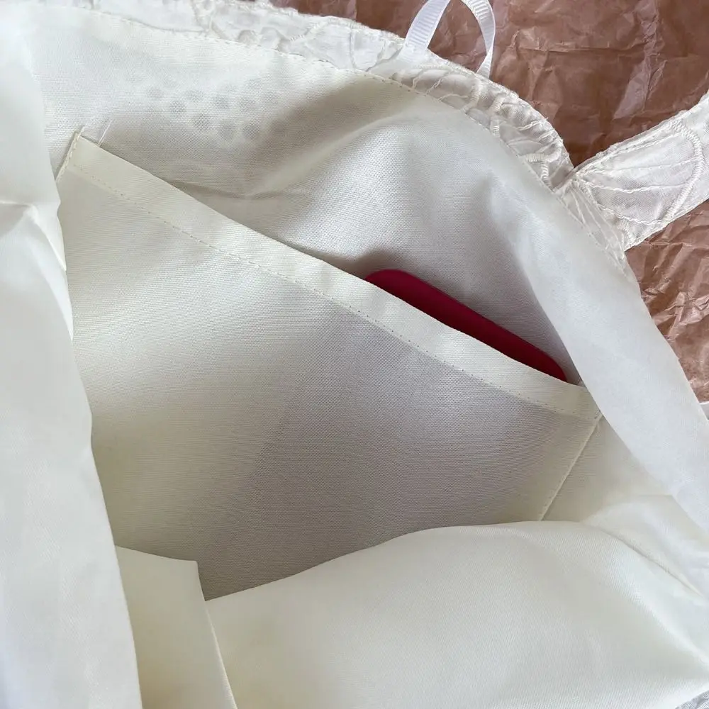 Bolso de hombro de encaje bordado ahuecado, bolso de mano ligero bordado con flores, bolso tejido bohemio de gran capacidad para mujer