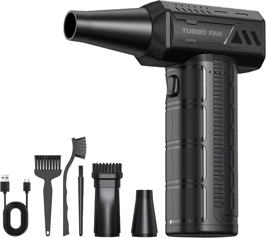 

Пылесос со сжатым воздухом, сверхмощная беспроводная электрическая пневматическая тряпка 300000 об/мин, перезаряжаемая бесщеточная воздуходувка с двигателем 10000 мАч, турбовентилятор