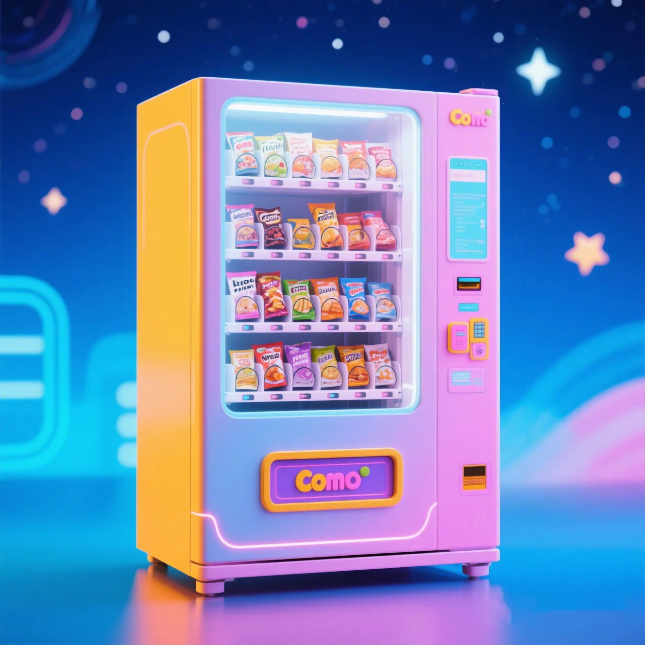 

Customized Fully Automatic Snack Drink Vending Machine With Self Check System Smart Food Dispenser 24H Unattended For Business
