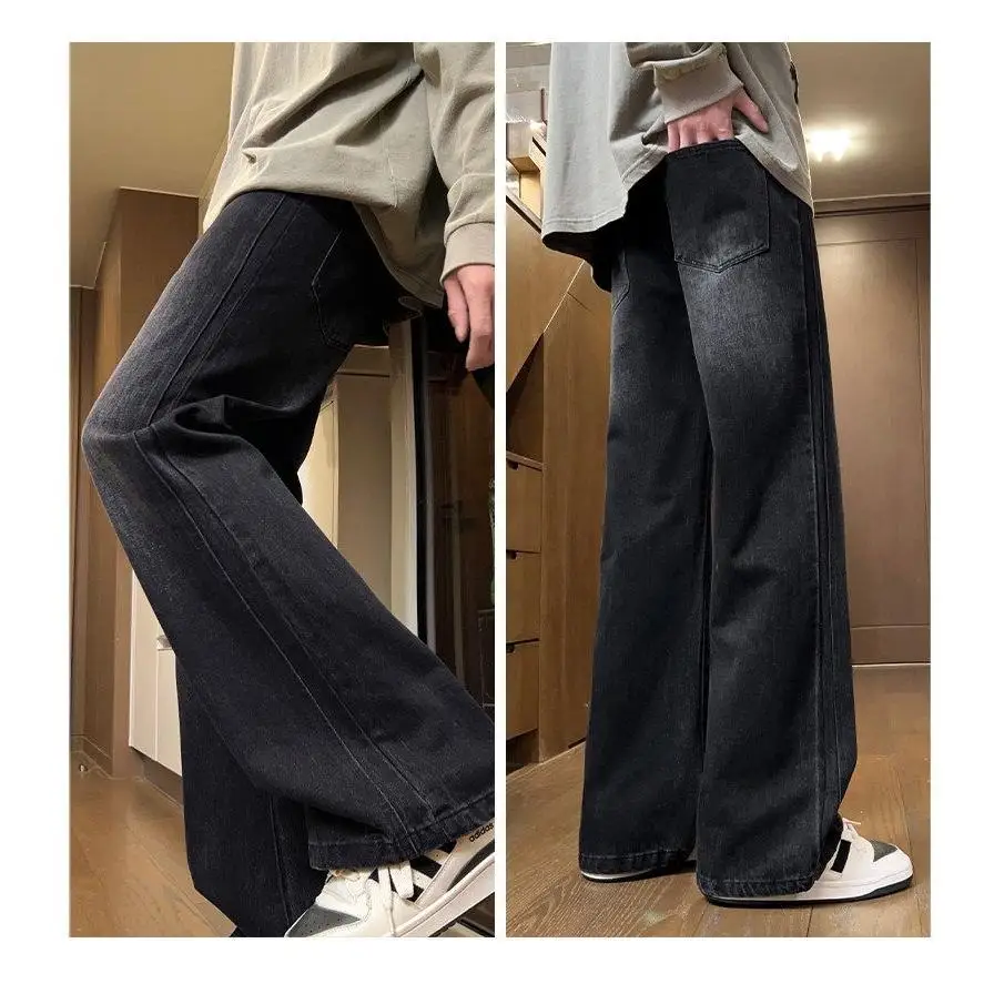 

Hong Kong Sle Hip Hop Men's Jeans Summer New Letter Print High Street Trendy Cotton Polyester Blend mid Waist Fit