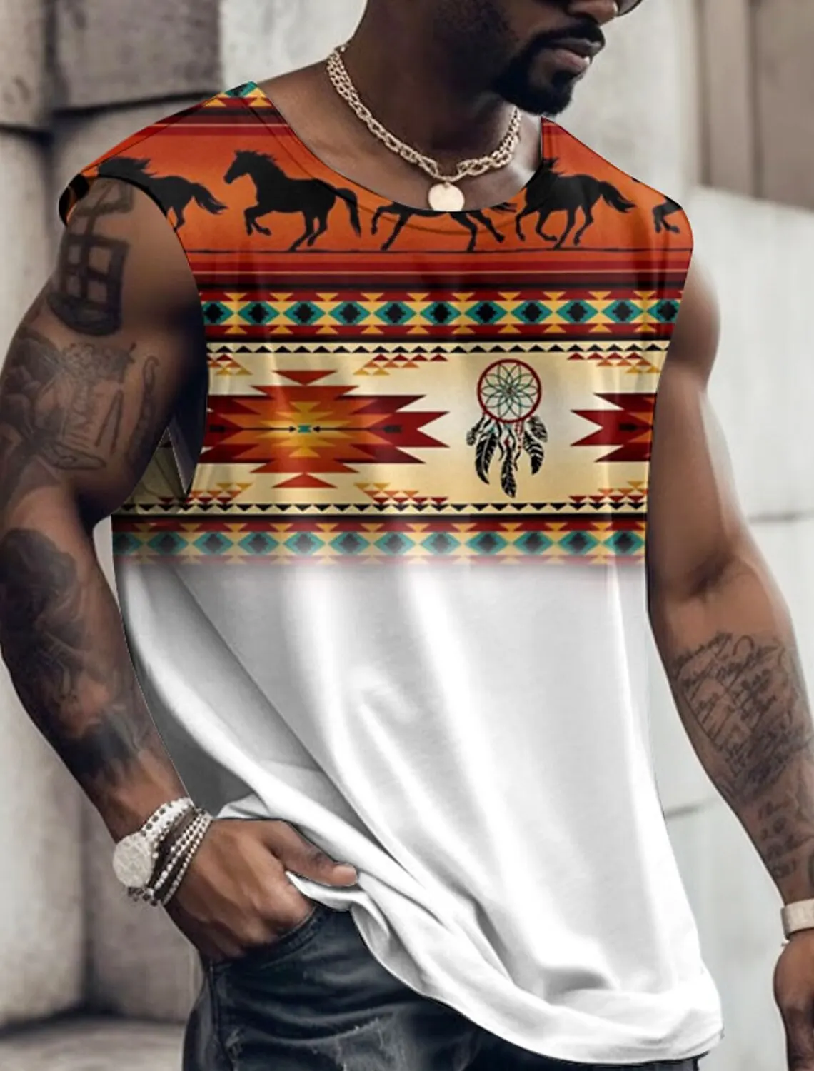 

Fashion 3D Print Men's Tank Tops Summer Gym Fitness Sports Tees Casual Loose Man Sleeveless Shirt Hip Hop Trend Vintage Clothes