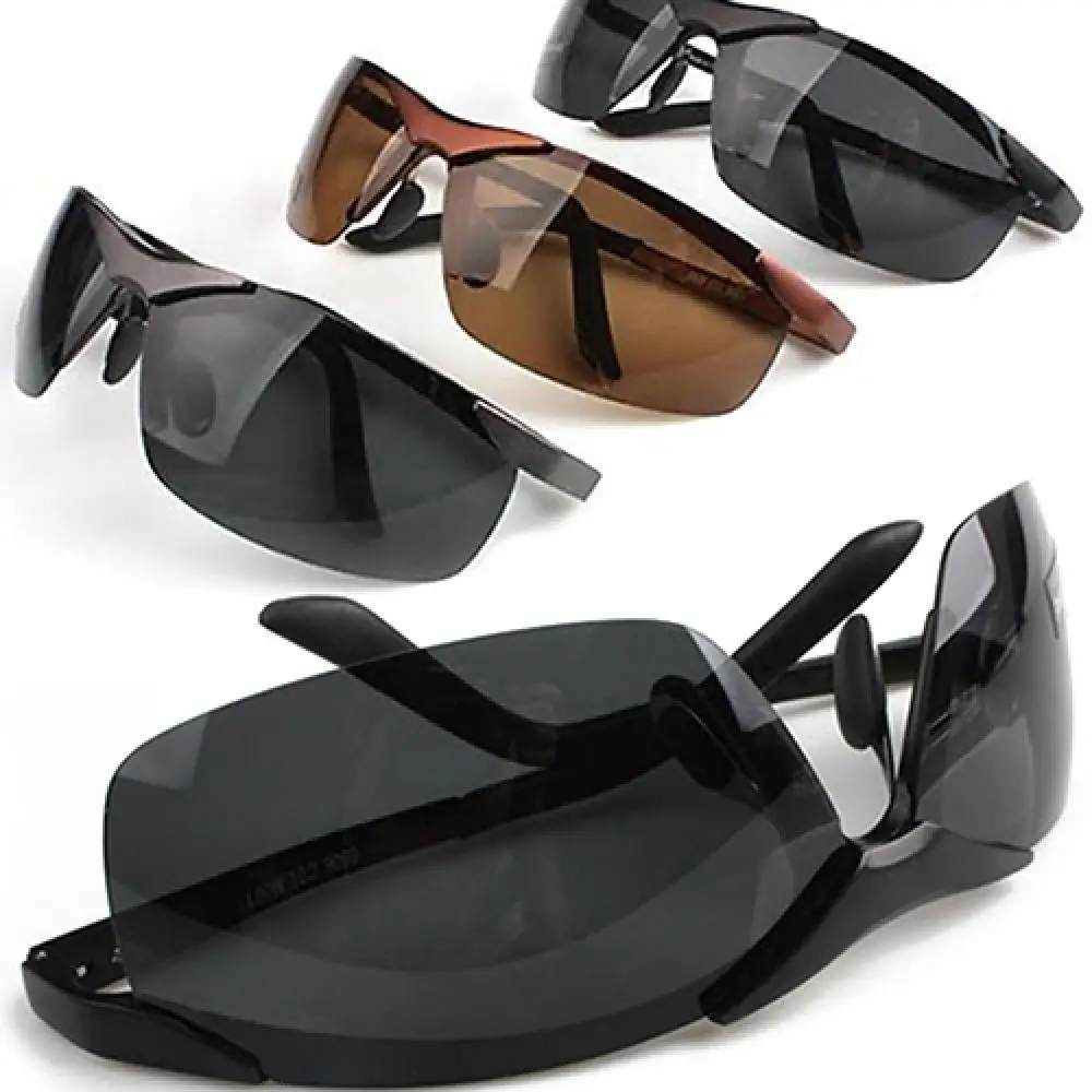 Men\'s Cool  Sunglasses Fashion Police Metal Frame Polarized Sunglasses Driving Glasses Eyewear