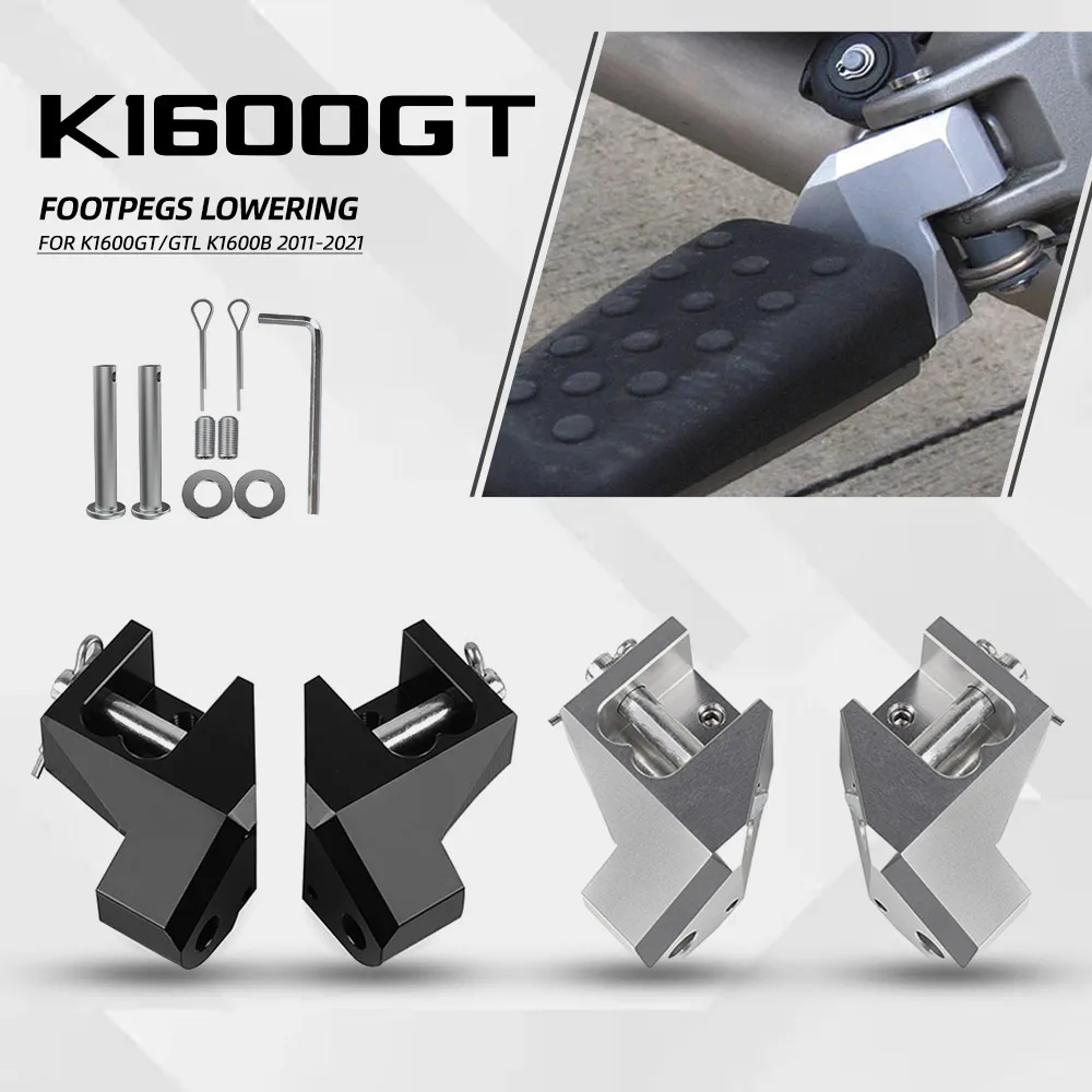 Driver Foot Peg Lowering Kits For BMW K1600GT/GTL K1600B 2011-2020 2019 2018 2017 2021 Driver Lower 1.5" Footrest Accessories