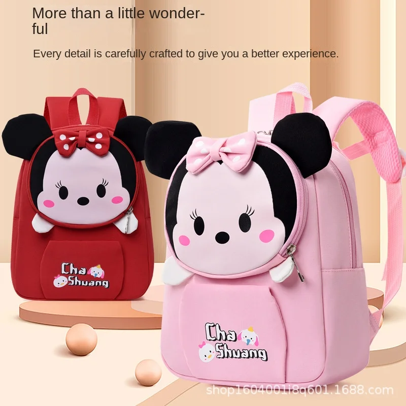 Plecak szkolny dla dziewczynki i chłopca Disney, do przedszkola, z motywem Myszki Miki i Minnie, ortopedyczny, na ramię, o dużej pojemności, lekki, idealny na prezent, mochilas