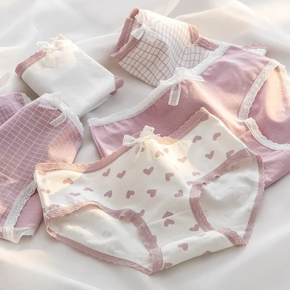 

6Pcs/Set Cotton Panties Women Low-Rise Underwear Breathable Briefs Female Underpants Soft Sexy M-XL
