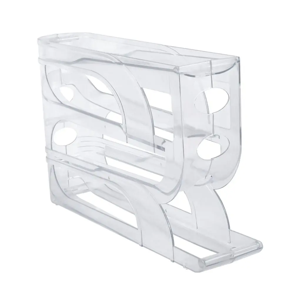 Large Capacity Automatic Egg Roller 3 Layer / 4 Layer Household Refrigerator Egg Storage Box Kitchen Dedicated Space Saving