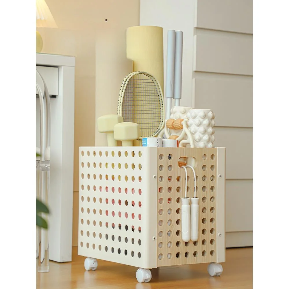 Modern Minimalist Yoga Mat Storage Basket Fitness Equipment Sports Gear Badminton Racket Dumbbell Placement Rack Home  Org...