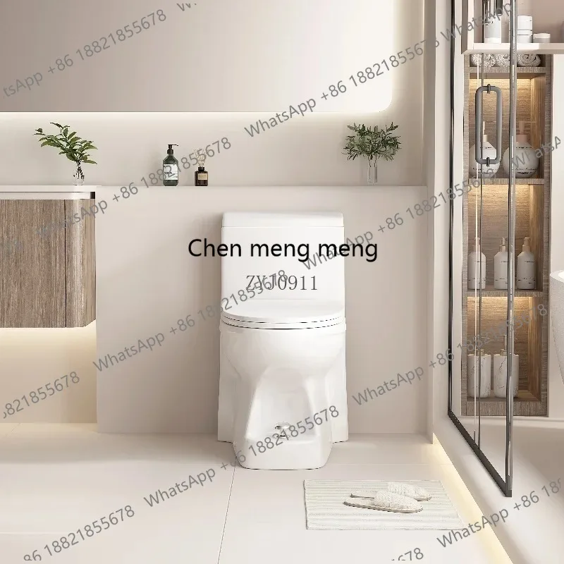 Toilet anti-backflow, anti-blockage and anti-return water large pipeline straight flushing ceramic toilet