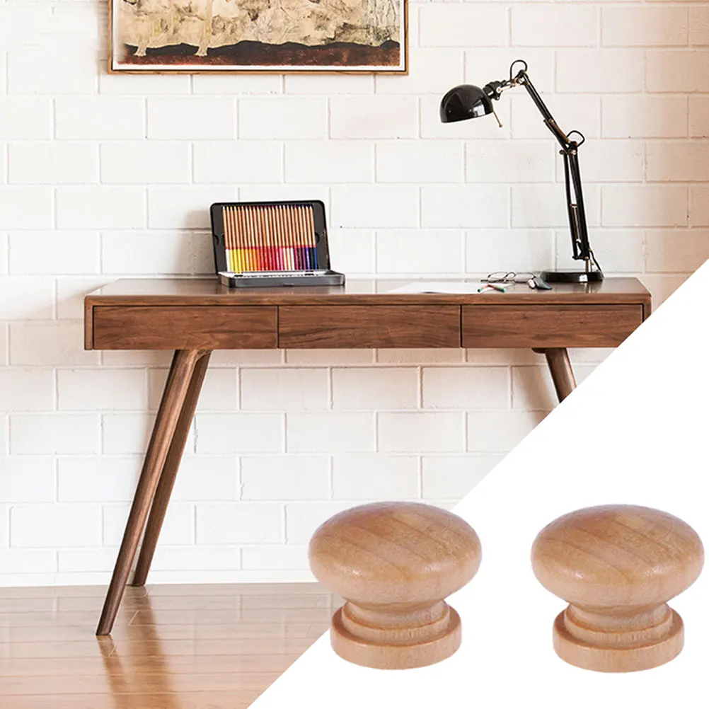 

15 Pcs Handle Rustic Wooden Drawer Knobs Cabinet Pull Wooden Cabinet Knob Mushroom Pull Handle Hardware