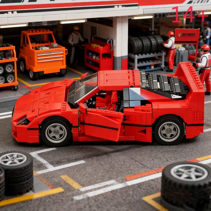 

Конструктор MOC 2026 10248, совместимый с F40, красный, MOC-49743, спортивный автомобиль, 1192 детали, развивающая игрушка для сборки, модель для самостоятельной сборки, подарок для детей на праздники