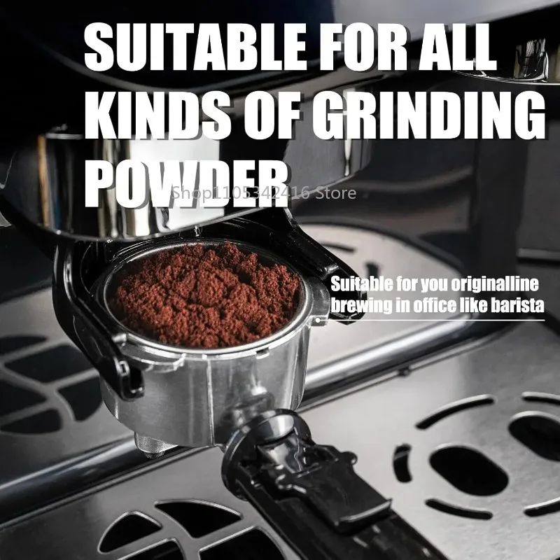 15 Bar Espresso Coffee Maker with Built-In Bean Grinder Milk Frother Steam Wand Cappuccino Latte Combo Machine