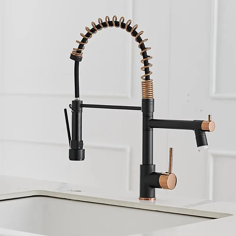 

Смесители для раковины в ванной комнате с одним отверстием, черный моющий кухонный туалетный столик с керамическим сердечником клапана для установки