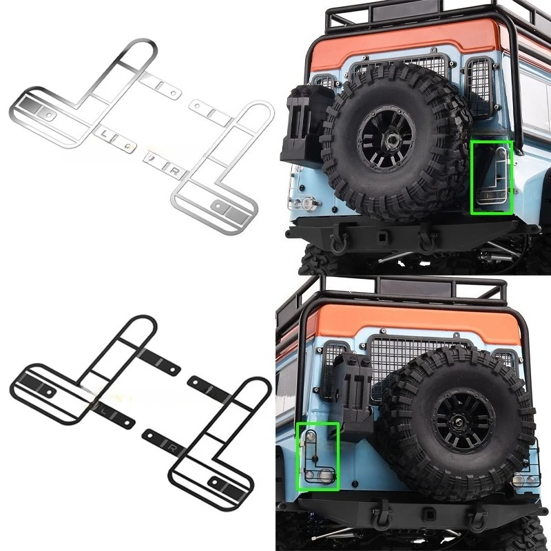 1pair Simulated Stainless Steel Tail Lamp Cover  for 1/10 RC Crawler Car Traxxas H8H Land Rover Defender Accessories