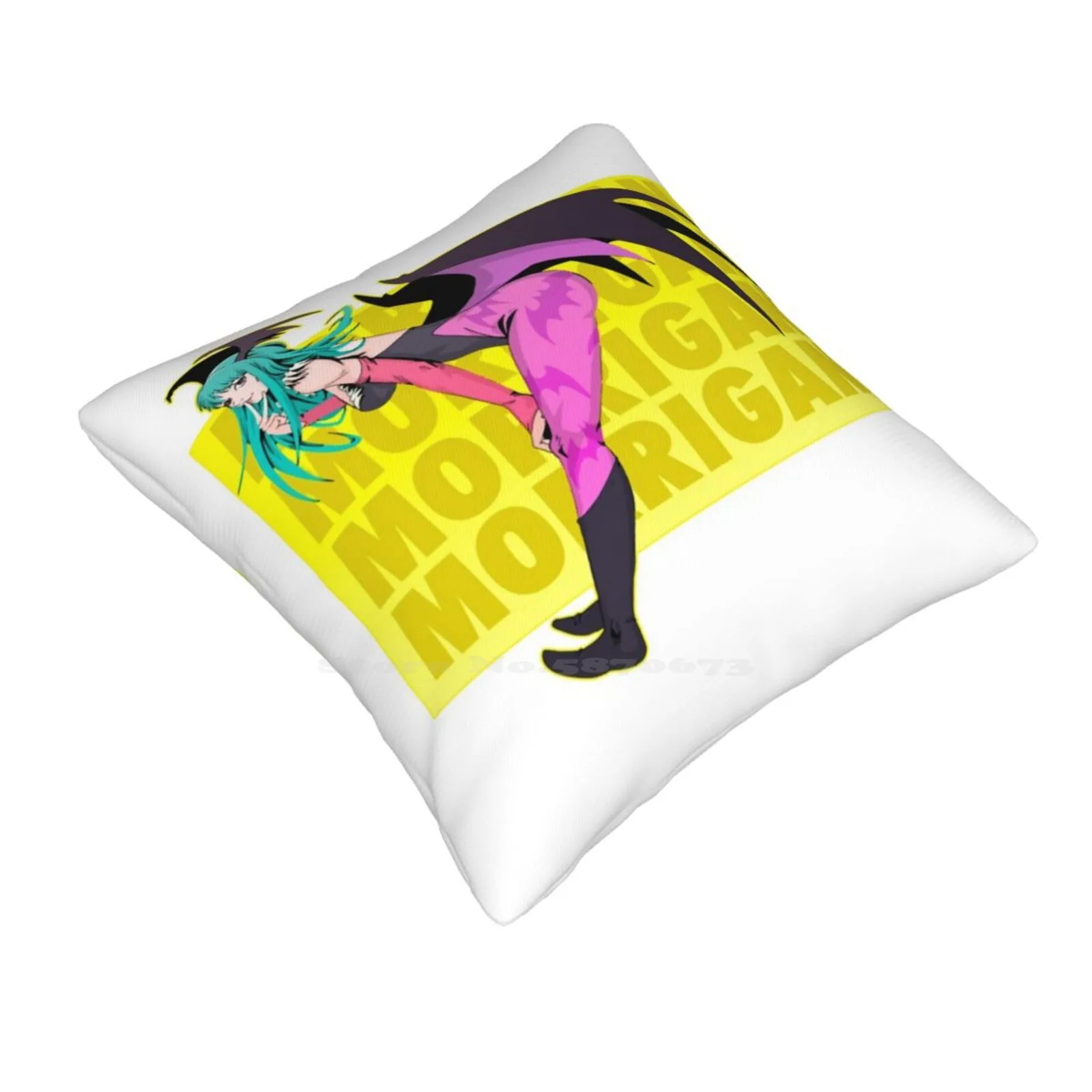 Morrigan Aensland Graphic Home Sofa Car Waist Throw Pillowcase Felicia Darkstalkers Dark Stalkers Cats Meow Fantasy Wings