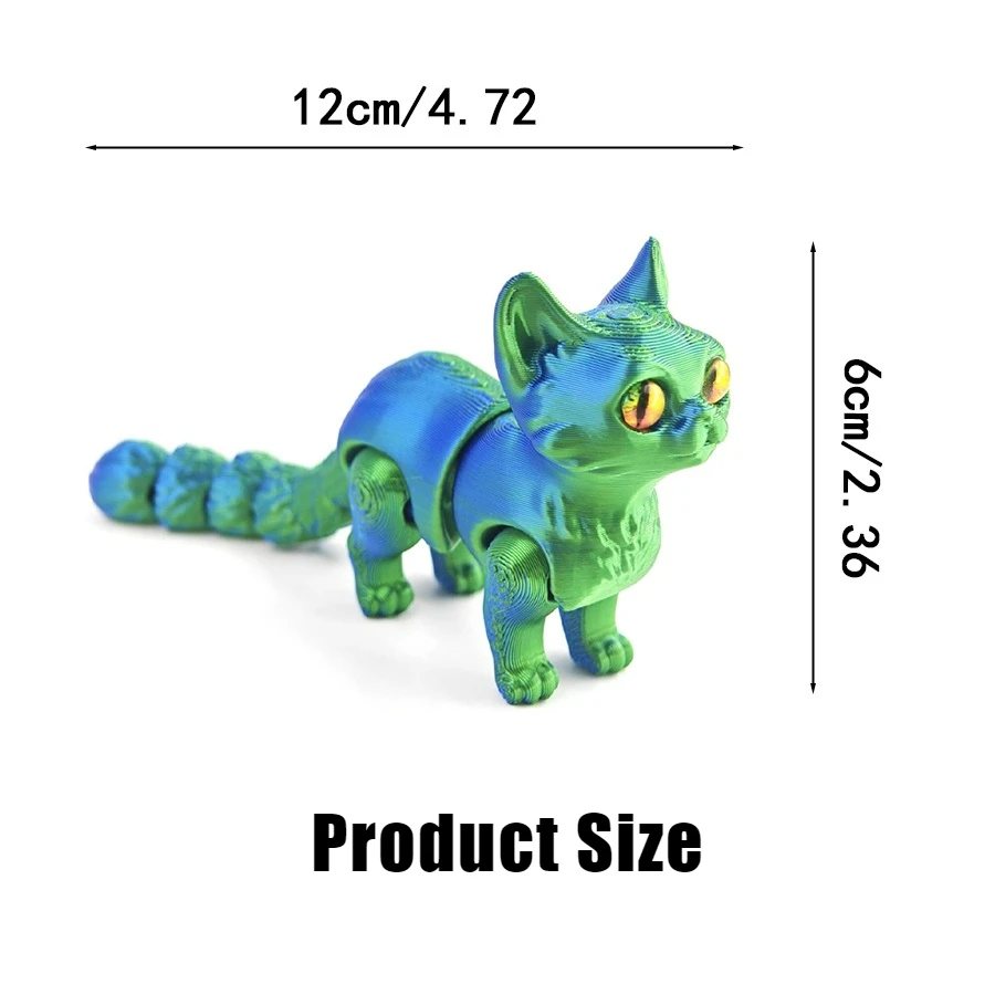 2025 جديد ثلاثية الأبعاد مطبوعة ملونة كاندي القط المنقولة المشتركة حلوى صغيرة القط الحيوانات ثلاثية الأبعاد نموذج سطح المكتب حلية هدايا عيد الميلاد #4
