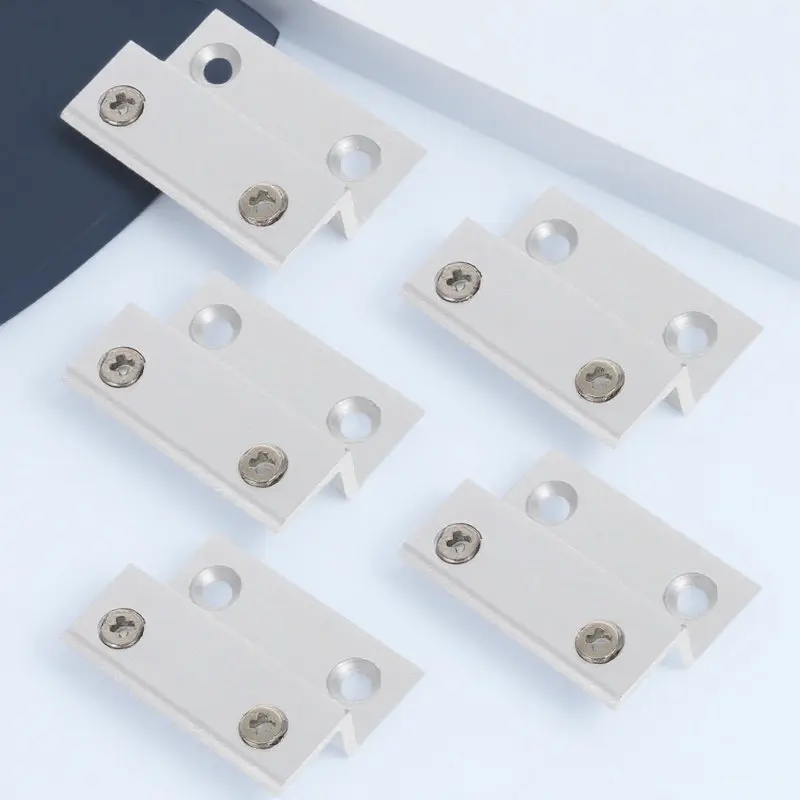 5Pcs Wall Mounted Glass Shelf Brackets Floating Glass Shelf Brackets Premium Aluminum Alloy Easy Installation Strong Carrying