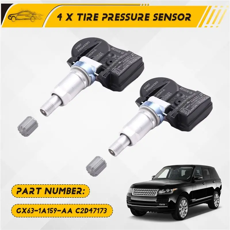 A58X-For Land Rover Range Rover Jaguar F-PACE TPMS Tire Pressure Sensor 4PCS 433MHZ GX63-1A159-AA C2D47173