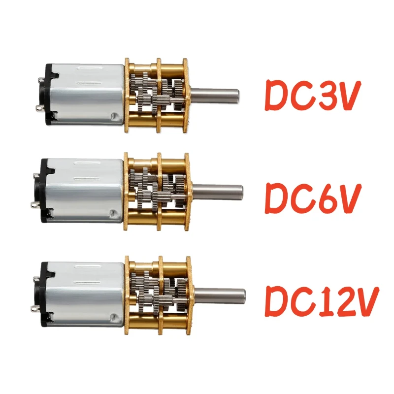Редукторный электродвигатель GA12-N20 DC 3V 6V 12V, редукторный электродвигатель 30 об/мин 50 об/мин 60 об/мин 100 об/мин 150 об/мин 200 об/мин 300 об/мин