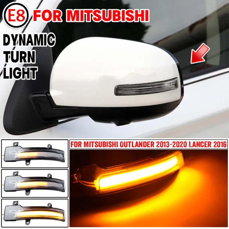 LED Dynamic Turn Signal Light Side Mirror Blinker Indicator 8351A135 8351A136 For Mitsubishi Outlander ASX 2013-2020 Lancer 2016