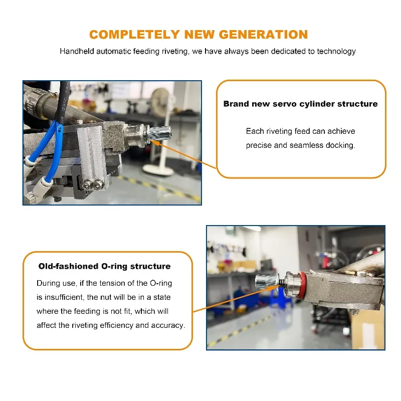 Customizable Pneumatic Automatic Feeding Rivnut Tool-Industrial Riveting Equipment High Efficiency M12 Riveting Range 2000pc