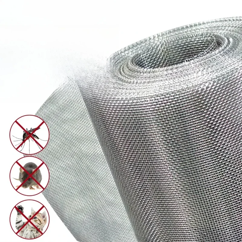 1pcs Household Door and Window Anti Fall Net Anti Cat and Dog Scratching Screen Window 304 Stainless Steel Thicken Screen Meshes
