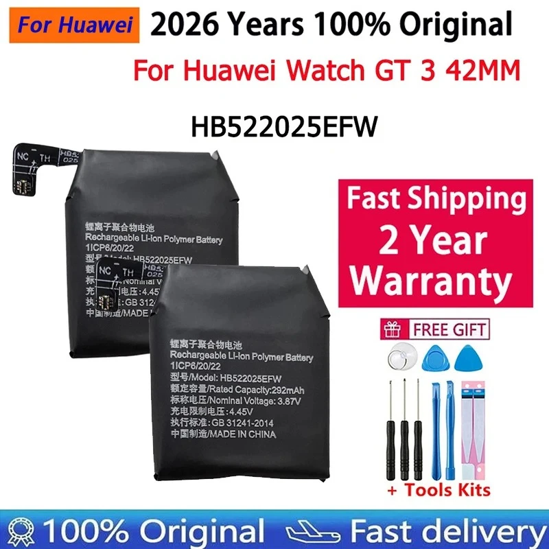 For Huawei Watch GT 3 42MM MIL-B19 Replacement Battery Watch GT3 Smart Watch Bateria HB522025EFW
