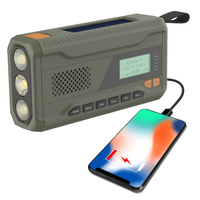 Hand Crank Radio with Flashlight BT Speaker Emergency Weather Radio Rechargeable for Emergency Camping Storm Survival