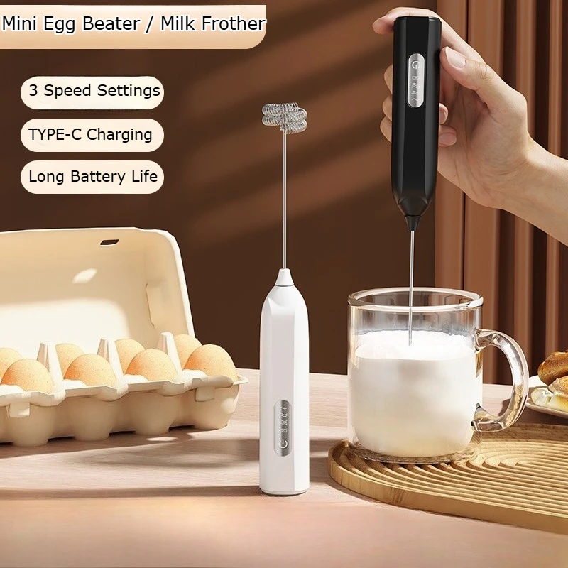 New Handheld Electric Milk Frother Automatic Foam Maker Coffee Egg Beater Kitchen Mixer Whisk for Home Baking