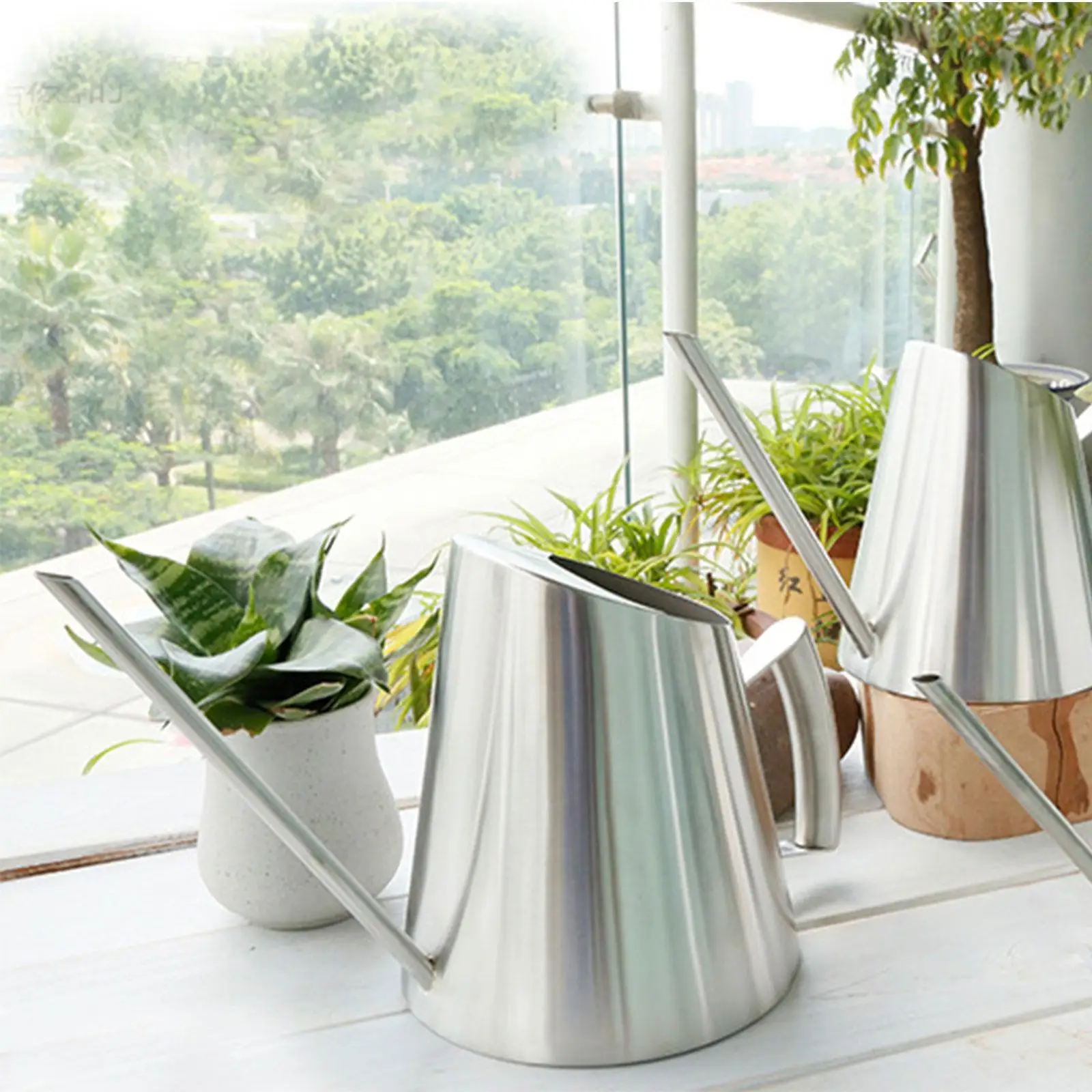 

Indoor Plants Watering Can Garden Watering Pot Portable Fine Tip Lightweight Stainless Steel Kettle for Garden House Plants
