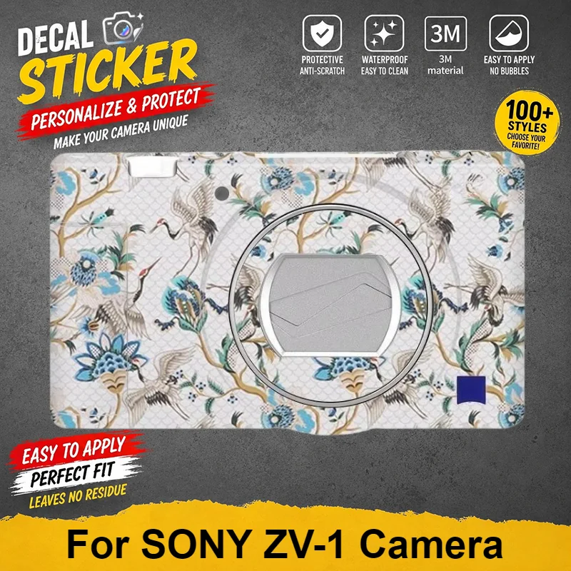 For SONY ZV-1 Camera Skin Sticker Vinyl Protective Wrap Anti-Scratch Premium Personalized Decal Graffiti Color blocking