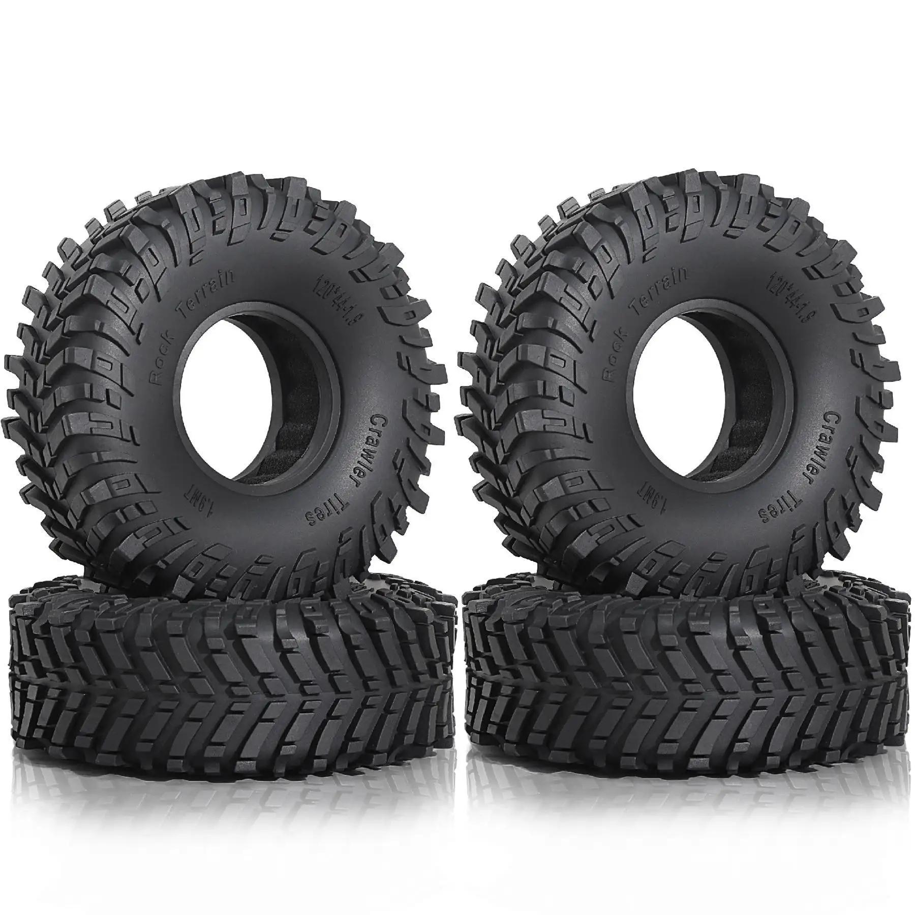 

1.9 Inch 120mm Rubber Tires For 1/10 Rc Crawler Car Trax/as Trx6 Trx4 Axial Scx10 90046 Redcat Yikong Rc4wd D90 Rgt Rc Car