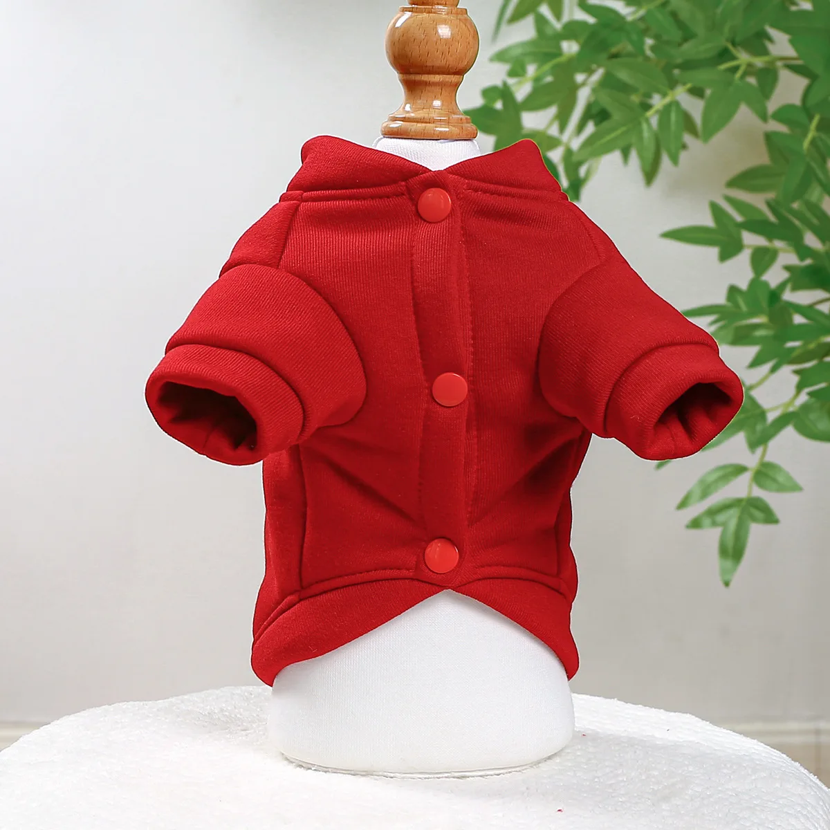 Clothes for Small Dogs Teddy than Bear Dog Clothes Autumn and Winter New Add Velvet Warm Warm Letter R Hoodie