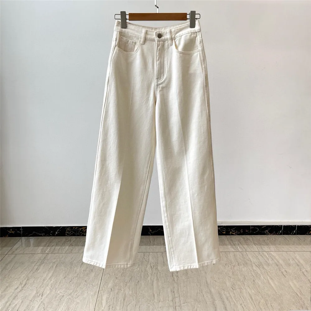 

25 Women's Autumn/Winter New Cotton Wide Leg High Waist Jeans