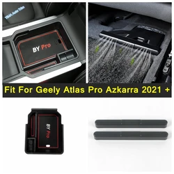 Car Seat Outlet Air Vent Protect Cover Trim / Middle Console Armrest Organizer Storage Box For Geely Atlas Pro Azkarra 2021 2022