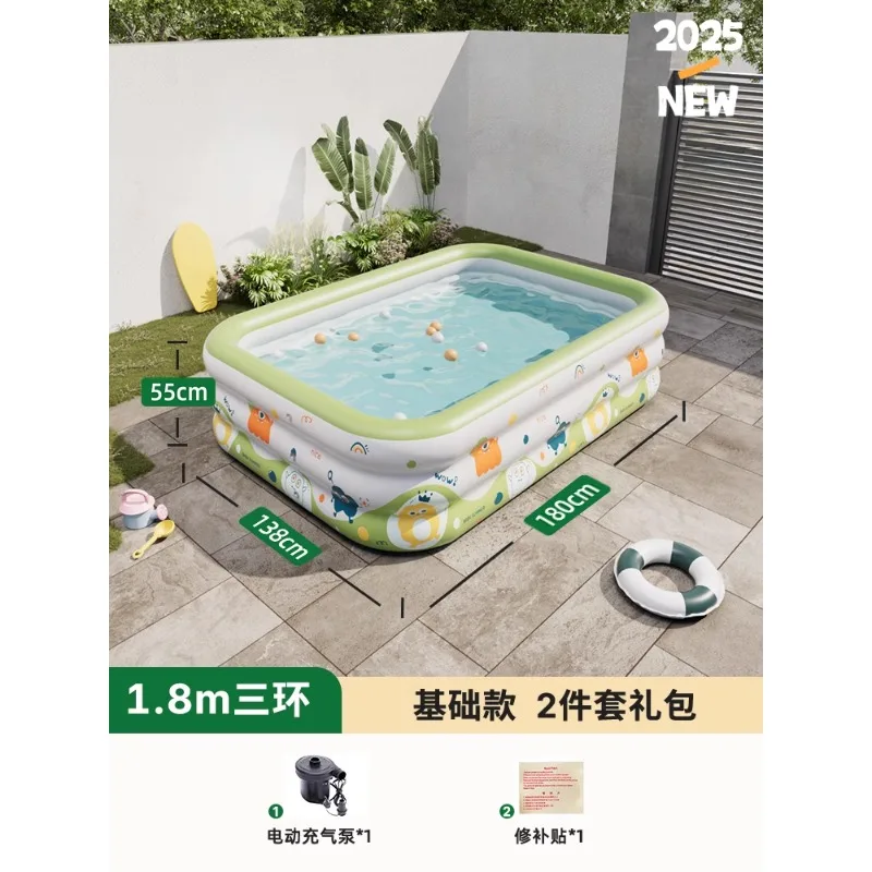 

Inflatable swimming pool Household thickened large inflatable pool Family adult play pool