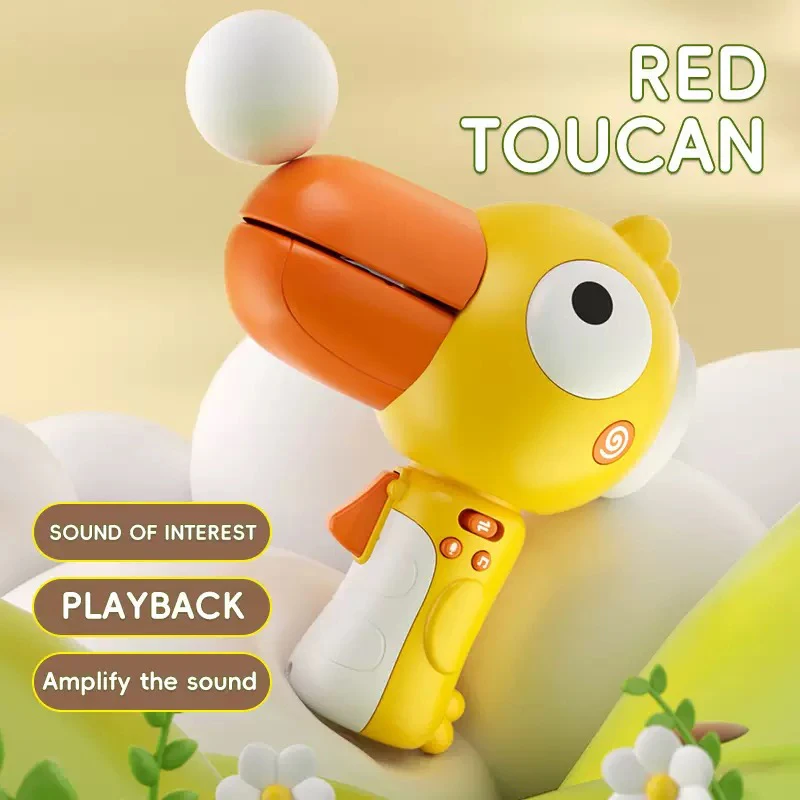 

Ручной голосовой преобразователь с большим ртом и птицей, креативный забавный рекордер, звуковой эффект, игра на спине, игрушка-головоломка для раннего образования, подарок на праздник