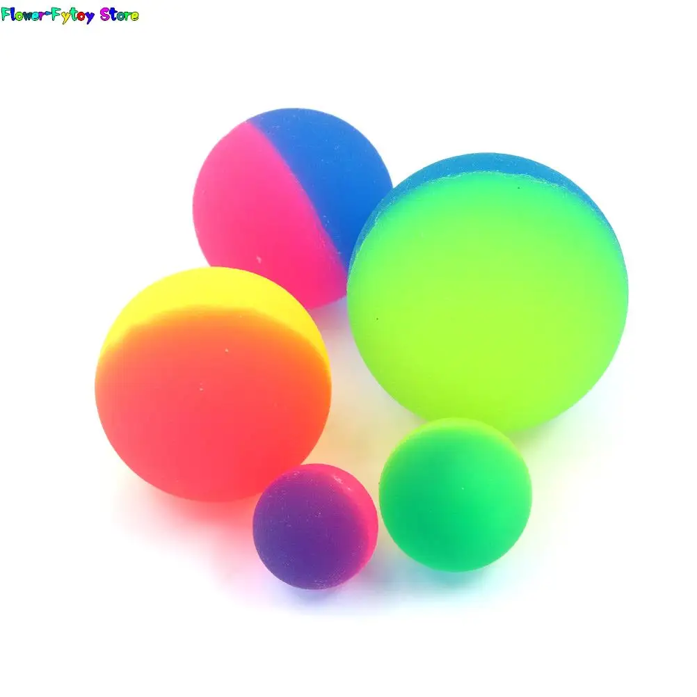 1pcs Cute Luminous Children Toy Ball Colored Boy Bouncing Ball Rubber Kids Sport Games Elastic Jumping Balls 42/45mm Outdoor toy