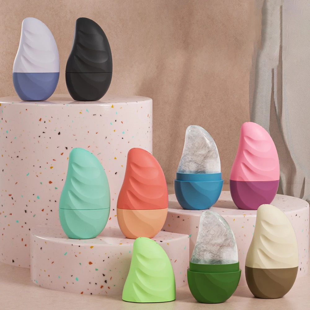 Mango Shaped Ice Mold For Face Beauty Facial Ice Cube Mold Ice Roller For Face And Eye Icing Gua Sha Face Massage Skin Care Tool