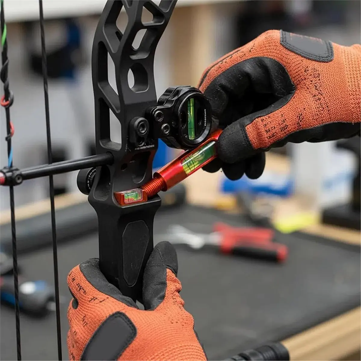 AD45 Aluminum Hole Bow Level - Archery Tool for Compound Bows, Light Weight & Portable (1Pcs)