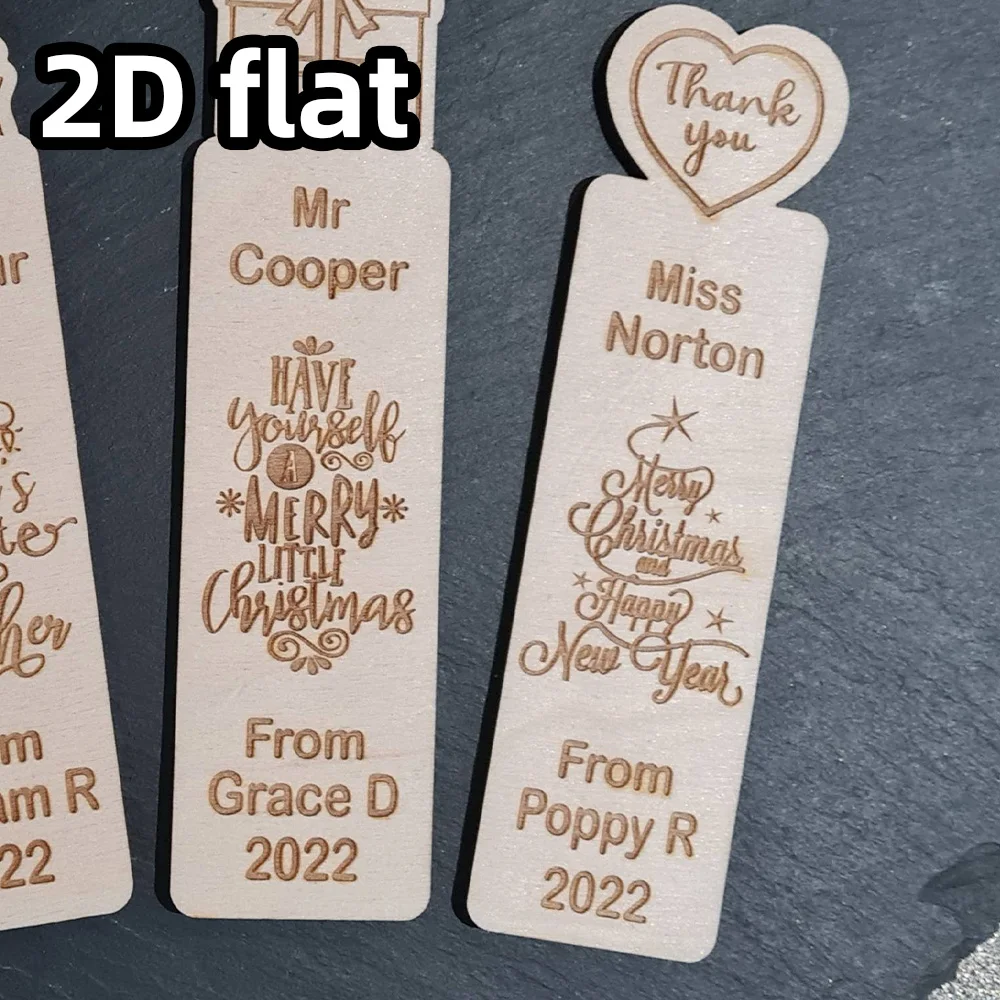 علامة مرجعية للمعلم الخشبي المخصص قطعة واحدة، هدية عيد الميلاد للمعلم، هدية قراءة لمحبي الكتب، نهاية المصطلح هدية شكرًا لك