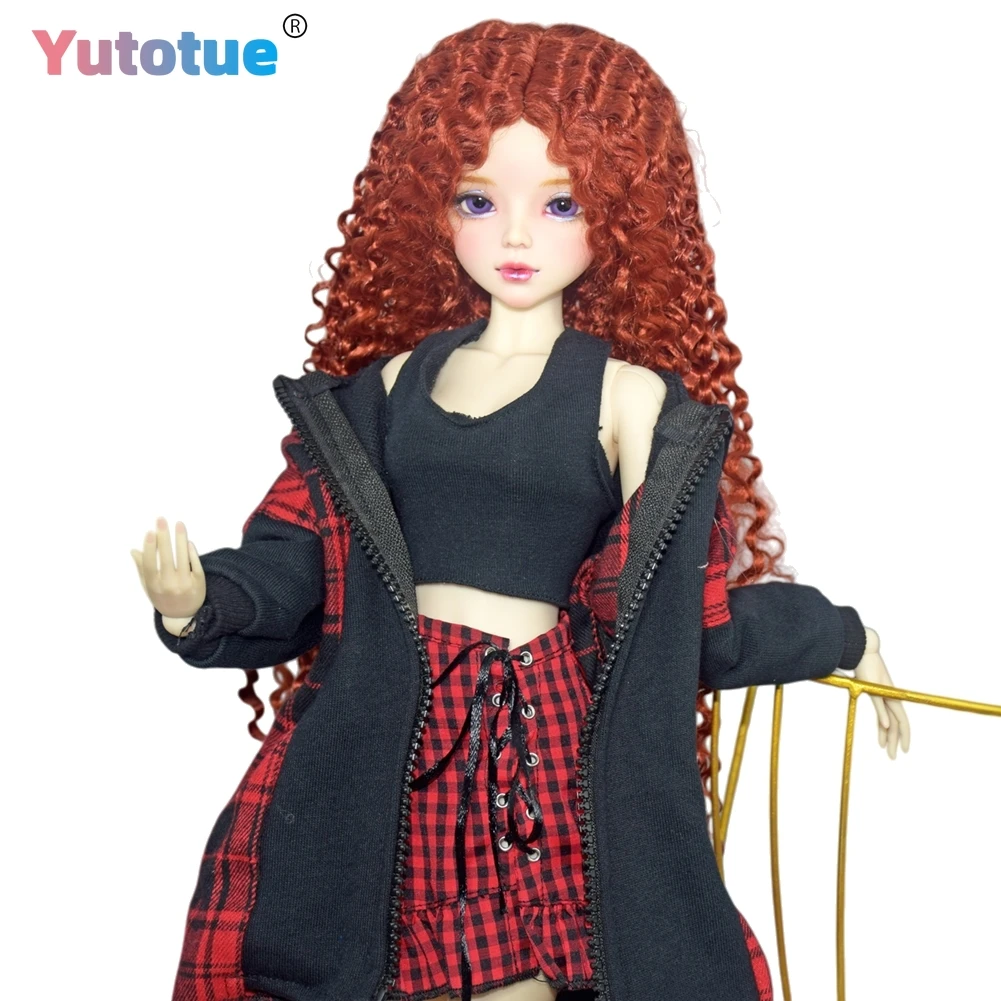 

YUTOTUE 1/3 BJD кукла игрушка высота 56 см модная кукла женское тело ручная роспись макияж длинные вьющиеся темно-оранжевые парики реалистичные
