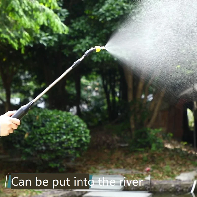 Abko-ポータブル電気ガーデンスプレー、伸縮式ワンド付き充電式植物スプレーミスター、バッテリー駆動