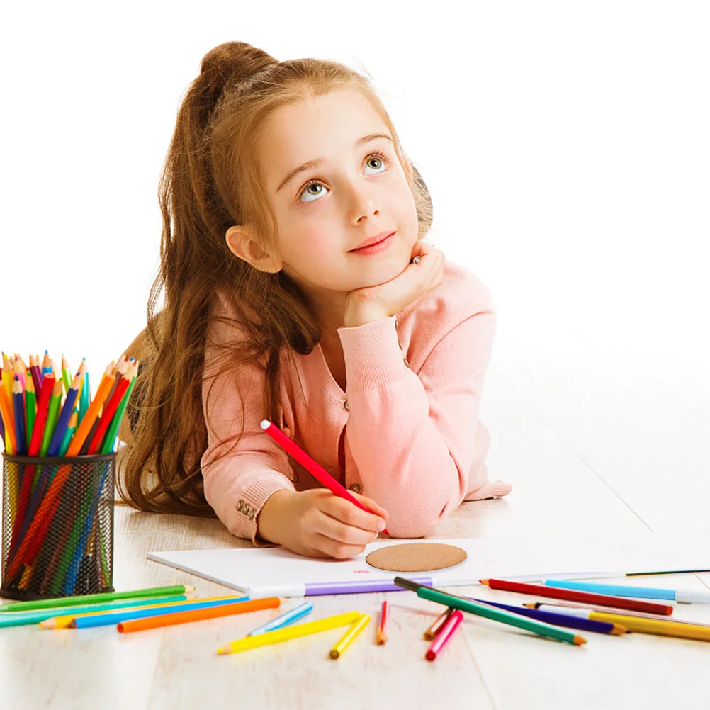 

50pcs Wooden Ornaments Blank Oval Wood Slices Unfinished Craft Material For Kids Diy Projects Natural Wood Cutouts Smooth Edges