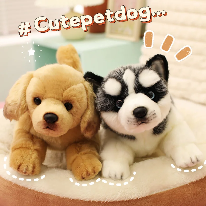 

Pomeranian Husky Labrador Corgi Plush Doll Kawaii Pet Dog Plush Toy Lifelike Dog Plush Doll Kid Birthday Gift Lovely Gift